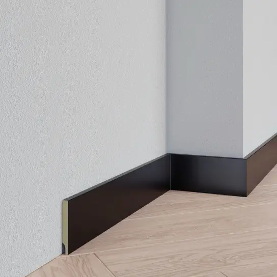 Beperkte Voorraad Gladde plint blue steel zweihorn - MDF v313 - 12 x 100 mm
